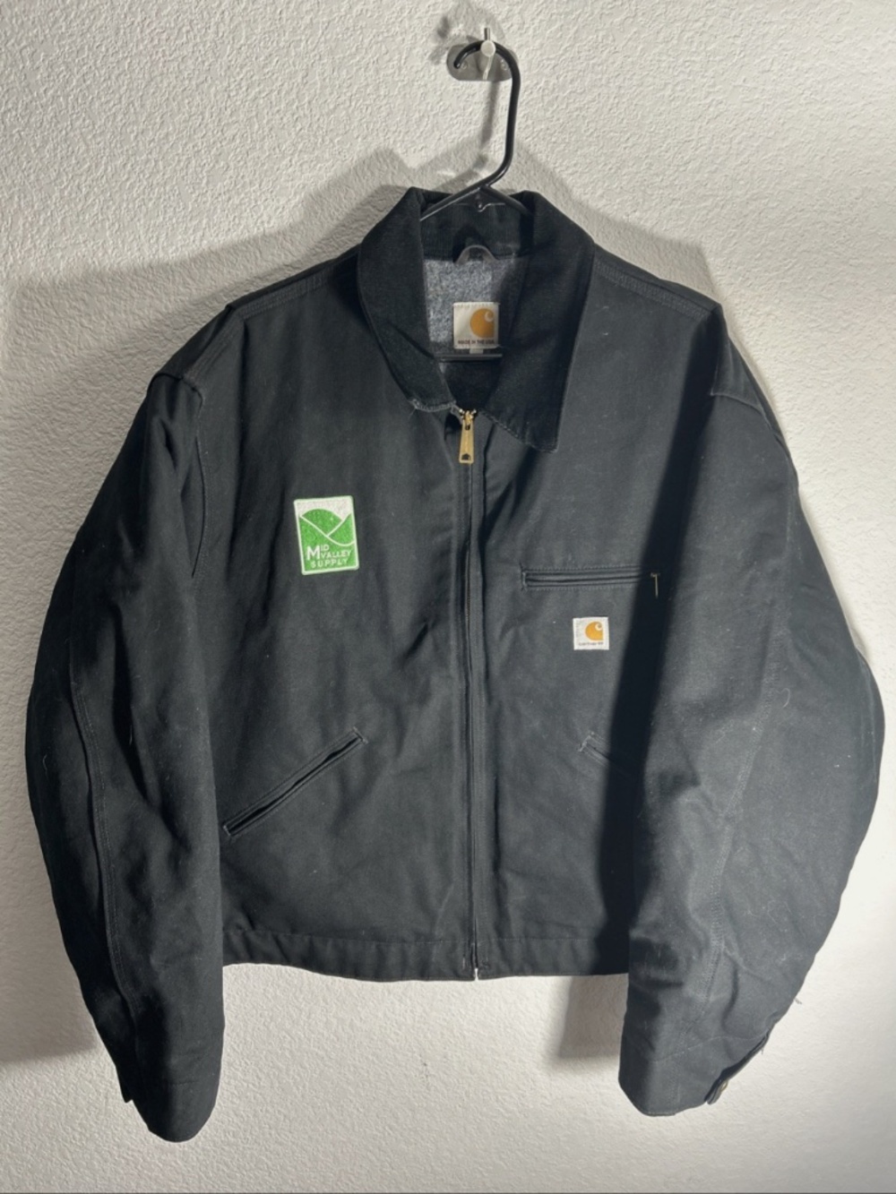 VINTAGE Carhartt Detroit Jacket Mens XXL Black Blanket Lined J001 BLK